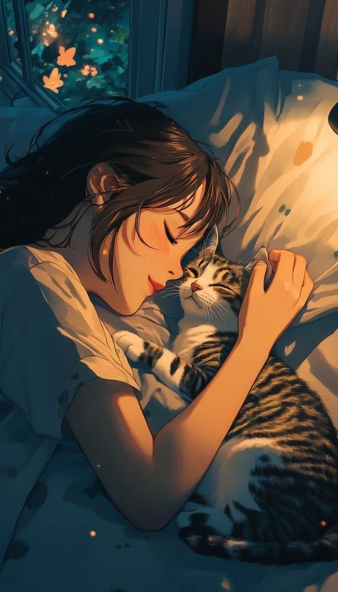 عکس پروفایل گربه و دختر کارتونی 20