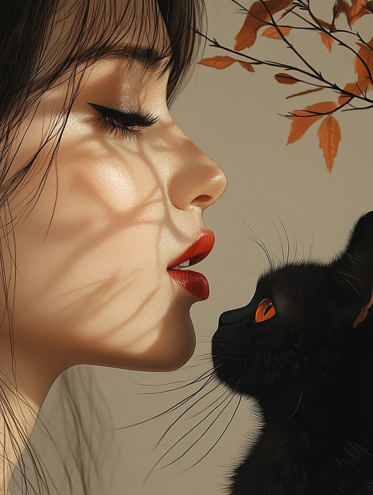 عکس پروفایل گربه و دختر کارتونی 22