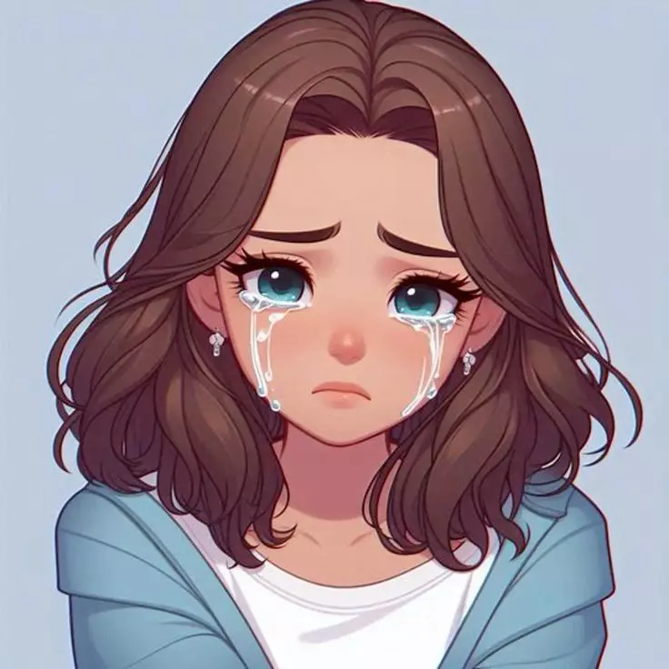 عکس پروفایل گریه دختر کارتونی 14