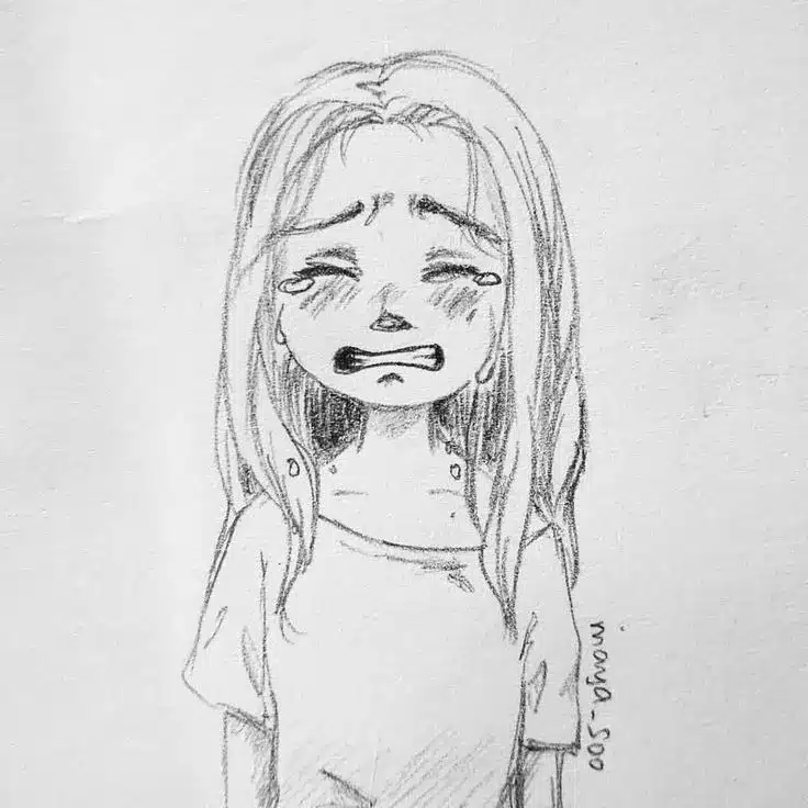 عکس پروفایل گریه دختر کارتونی 5