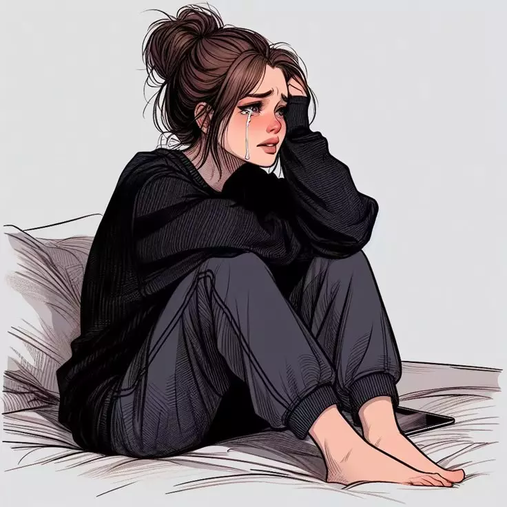 عکس پروفایل گریه دختر کارتونی 6