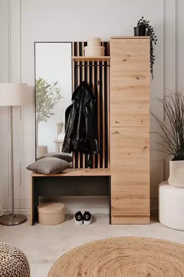 مدل جاکفشی و جالباسی آینه دار 1