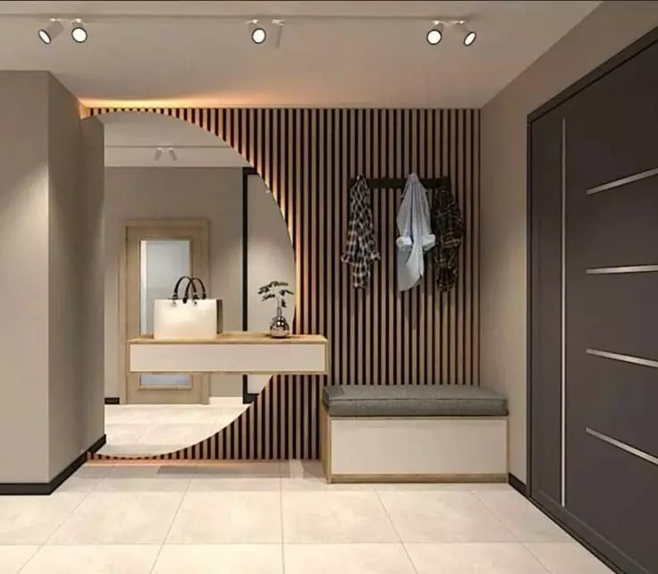 مدل جاکفشی و جالباسی آینه دار 36