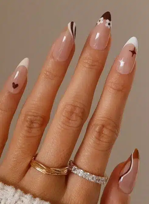 مدل فرنچ ناخن پاییزی