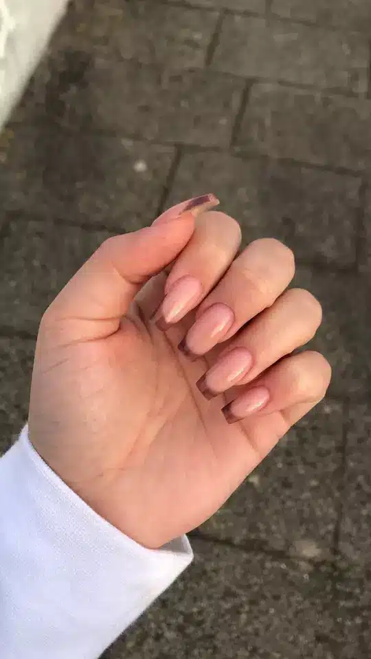 مدل فرنچ ناخن پاییزی (31) مدل فرنچ ناخن پاییزی