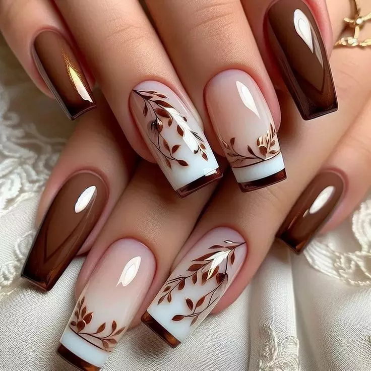 مدل فرنچ ناخن پاییزی