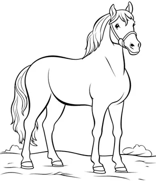 نقاشی اسب کودکانه ساده و آسان 1 نقاشی اسب کودکانه ساده و آسان 1