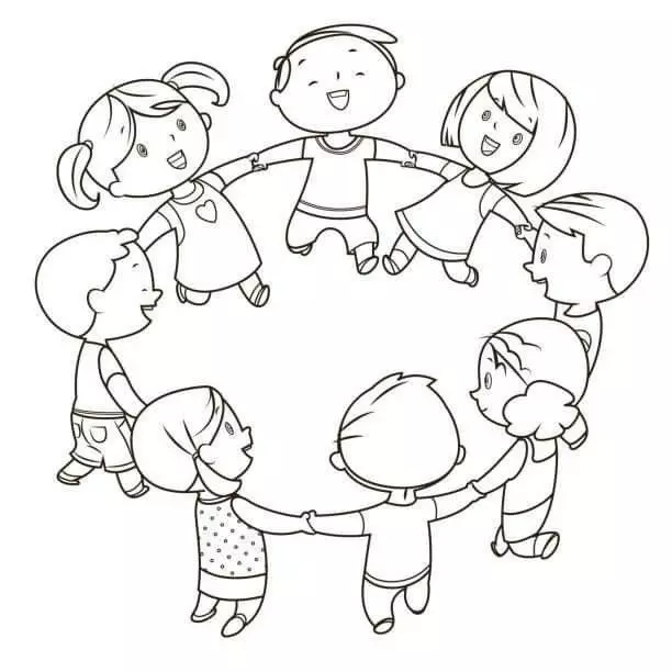 نقاشی روز جهانی کودک | نقاشی‌ ساده، سخت برای رنگ‌آمیزی برای تمام پایه‌ها