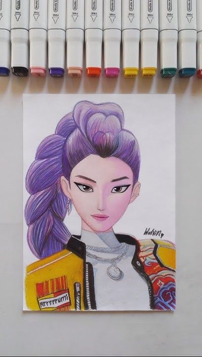 نقاشی رومی (Rumi) انیمیشن شکارچیان شیاطین کی‌پاپ