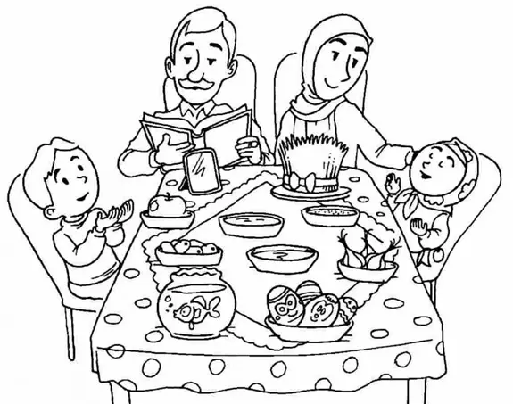 نقاشی سفره هفت سین 10