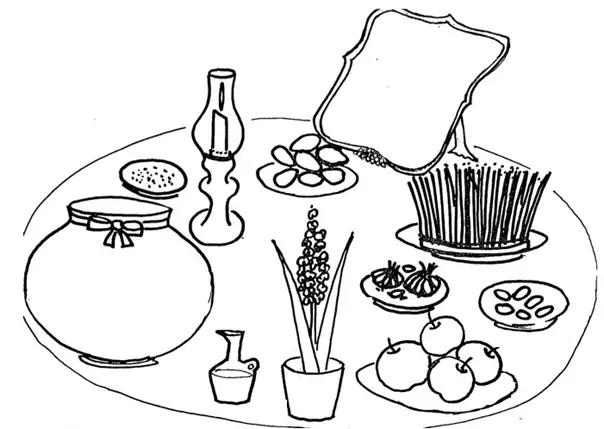 نقاشی سفره هفت سین 4