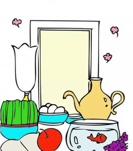 نقاشی سفره هفت سین 9