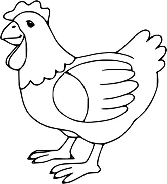 نقاشی مرغ کودکانه 19