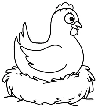 نقاشی مرغ کودکانه 4