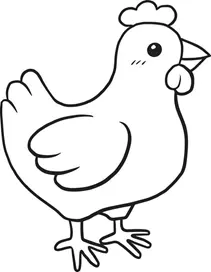 نقاشی مرغ کودکانه 9