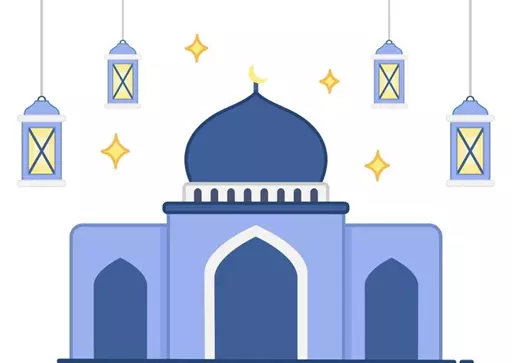 نقاشی مسجد ساده کودکانه 10