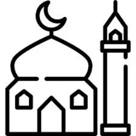 نقاشی مسجد ساده کودکانه 2