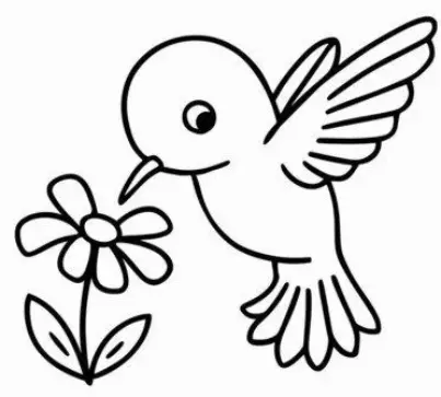 نقاشی پرنده کودکانه 6