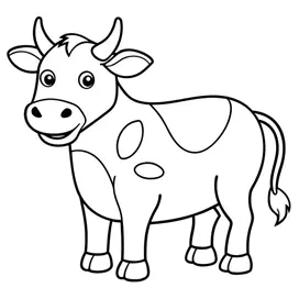 نقاشی گاو کودکانه در مزرعه 12