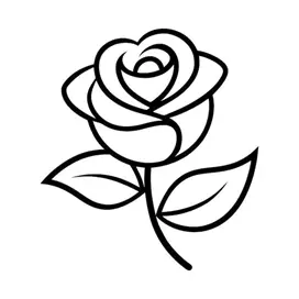 نقاشی گل رز ساده برای کودکان 1 نقاشی گل رز ساده برای کودکان 1