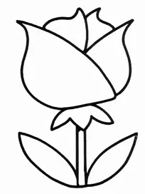 نقاشی گل رز ساده برای کودکان 6 نقاشی گل رز ساده برای کودکان 6