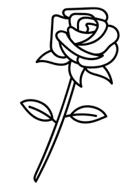 نقاشی گل رز ساده برای کودکان 7 نقاشی گل رز ساده برای کودکان 7