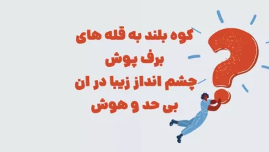 کوه بلند به قله های برف پوش چشم انداز زیبا در ان بی حد و هوش