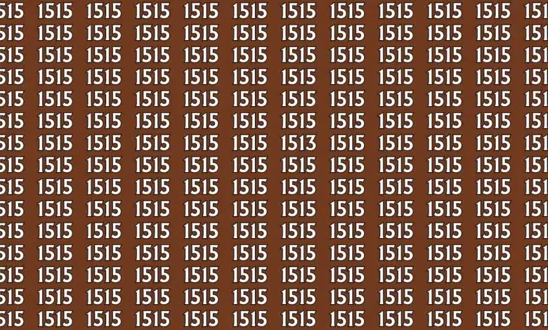 چالش خطای دید: عدد 1513 را میان 1515ها پیدا کن!