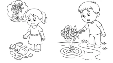 نقاشی در مورد دسته گل به آب دادن