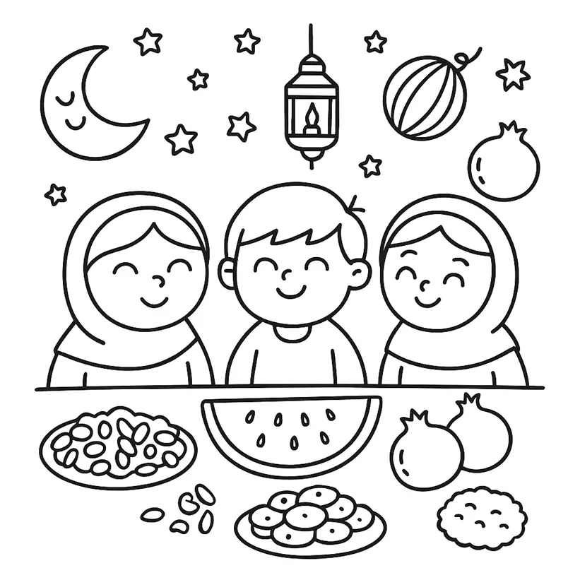 نقاشی شب یلدا 6