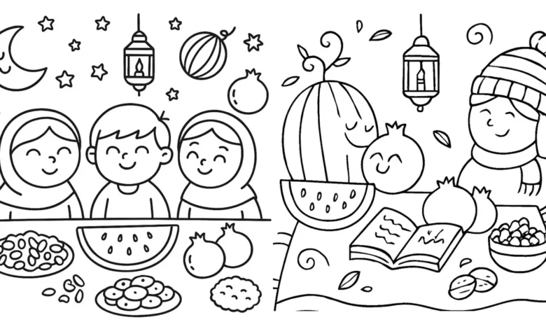 نقاشی شب یلدا