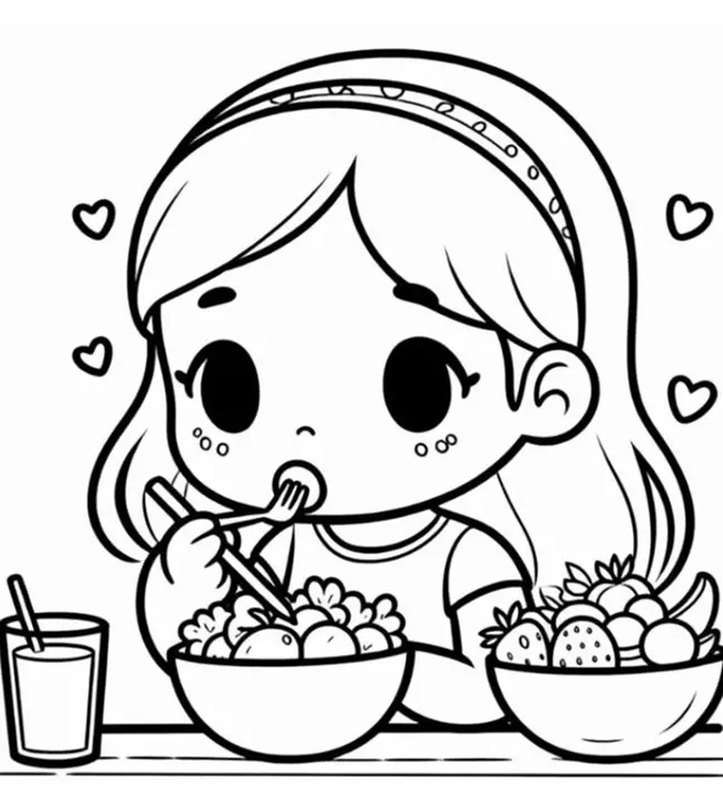 نقاشی غذای سالم و ناسالم 14