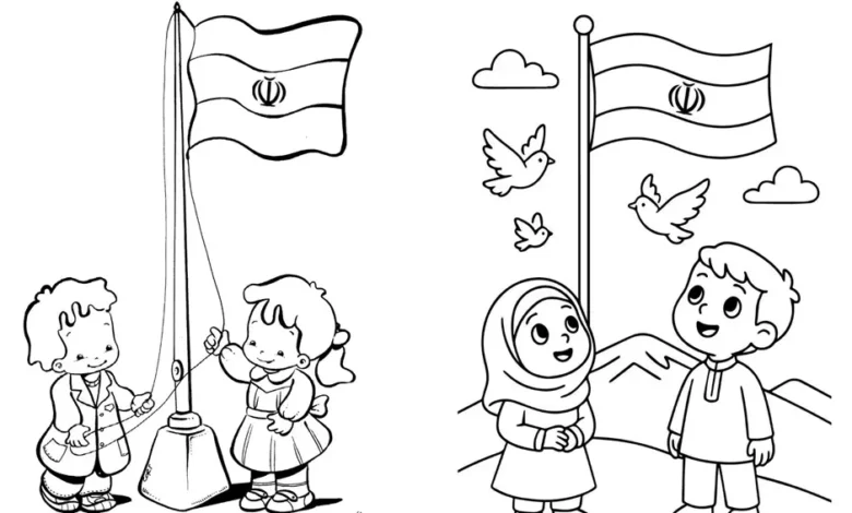نقاشی پرچم ایران