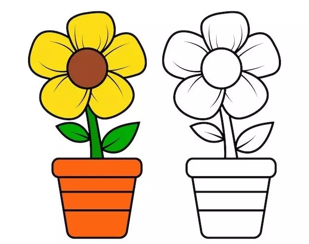 نقاشی گلدان گل 19