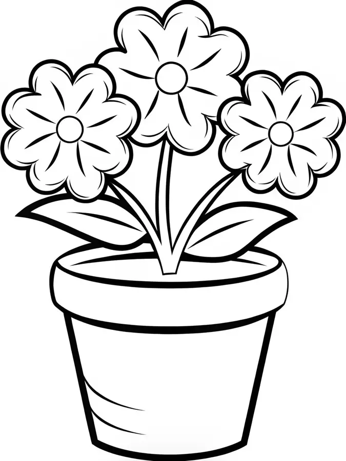 نقاشی گلدان گل 6
