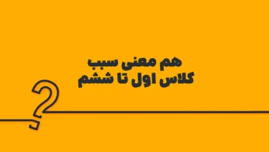 هم معنی سبب کلاس اول تا ششم