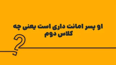 او پسر امانت داری است یعنی چه کلاس دوم