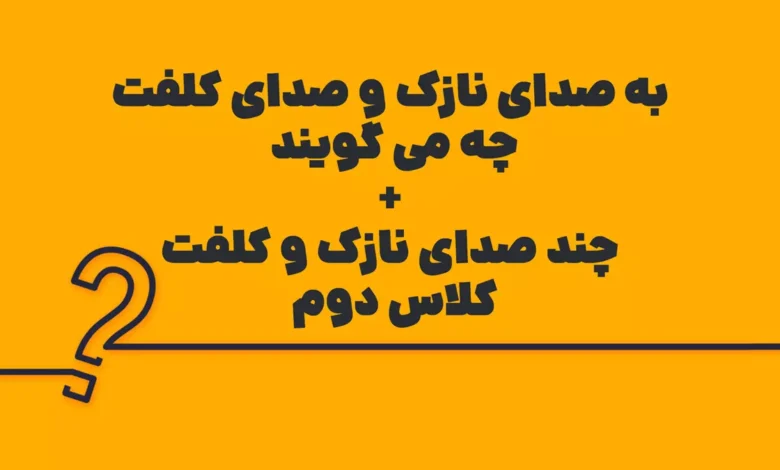 به صدای نازک و صدای کلفت چه می گویند + چند صدای نازک و کلفت کلاس دوم