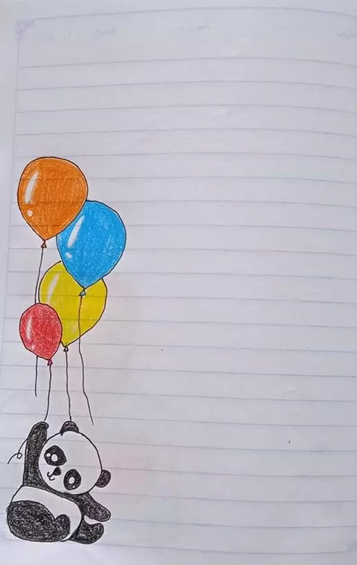 تزیین دفتر مشق طرح پاندا