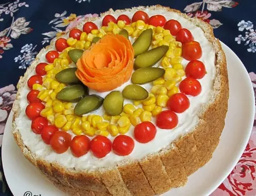 تزیین سالاد الویه با نون تست 19
