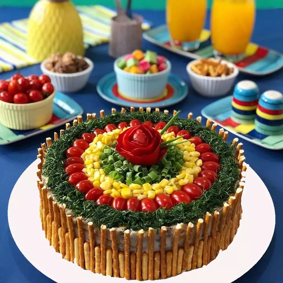 تزیین سلاد ماکارونی برای تولد و مجالس 1 تزیین سلاد ماکارونی برای تولد و مجالس 1