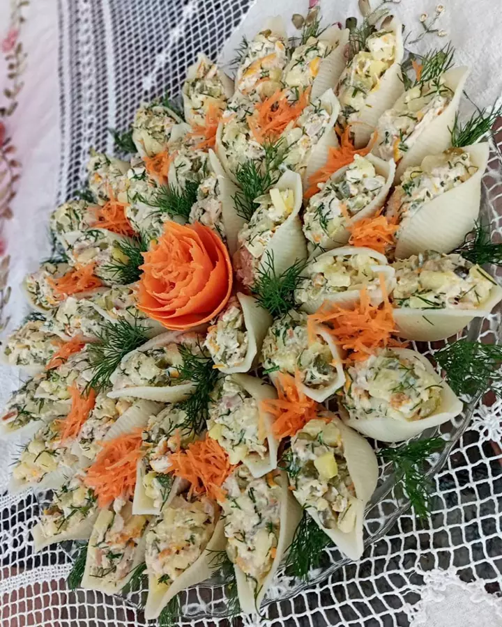 تزیین سلاد ماکارونی برای تولد و مجالس 8 تزیین سلاد ماکارونی برای تولد و مجالس 8