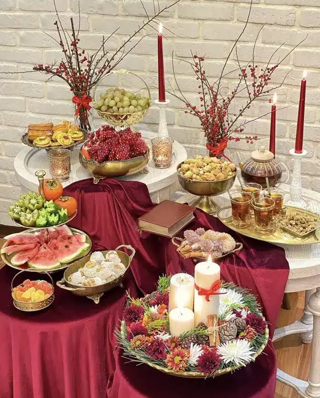 تزیین شیک و لاکچری شب یلدا برای عروس 9 تزیین شیک و لاکچری شب یلدا برای عروس 9