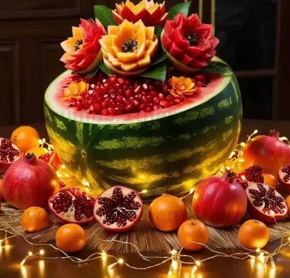 تزیین میوه شب یلدا 15 تزیین میوه شب یلدا 15