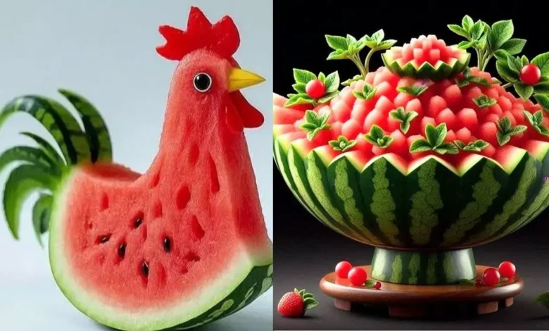 تزیین هندوانه شب یلدا