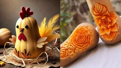 تزیین کدو حلوایی شب یلدا