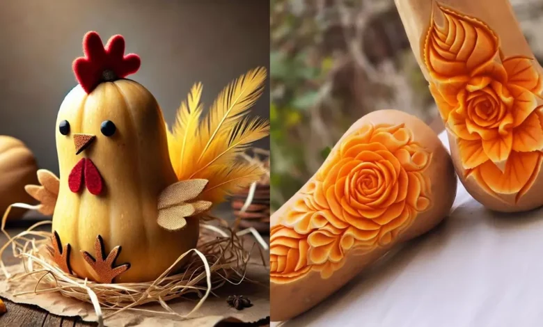 تزیین کدو حلوایی شب یلدا