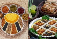 تزیین کشک و بادمجان
