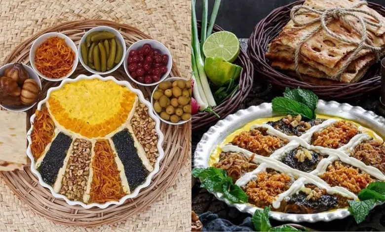 تزیین کشک و بادمجان