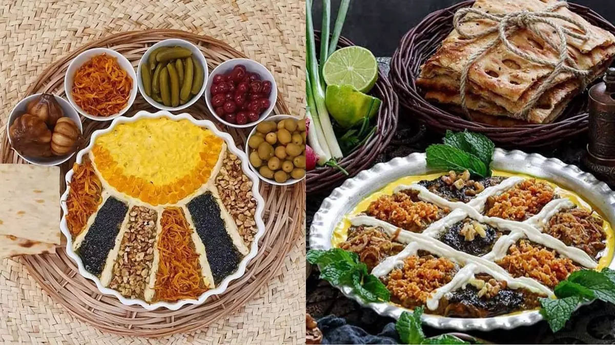 تزیین کشک و بادمجان